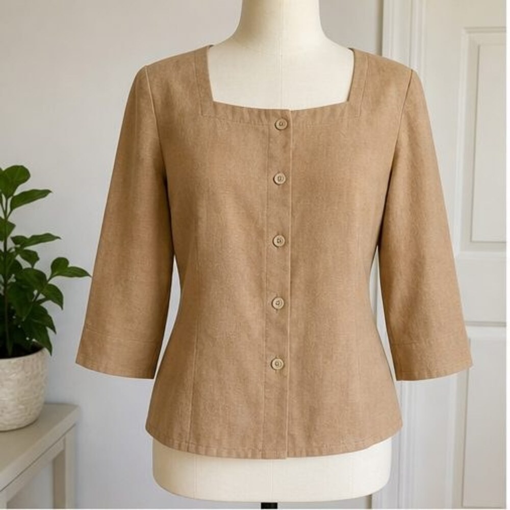 Camel Wrap Blouse